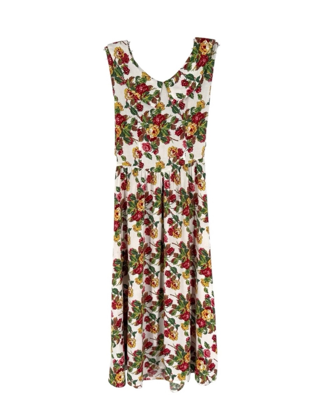 Vintage Rampage Dress Womens Size 10 Floral Tie Waist Open Back USA Made Y2K 90s